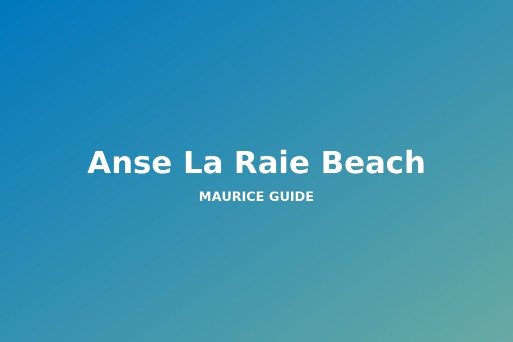 Anse La Raie Beach, Mauritius