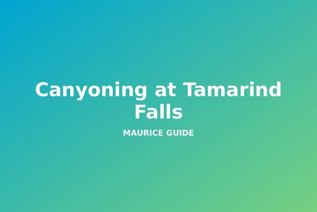 Canyoning at Tamarind Falls, Mauritius