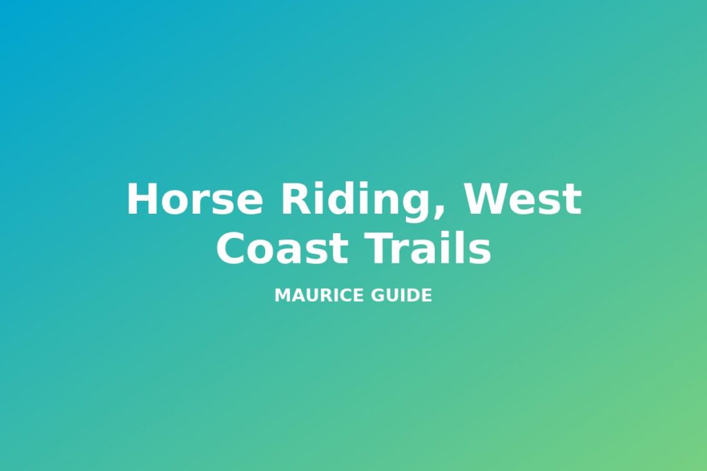Horse Riding, West Coast Trails, Mauritius