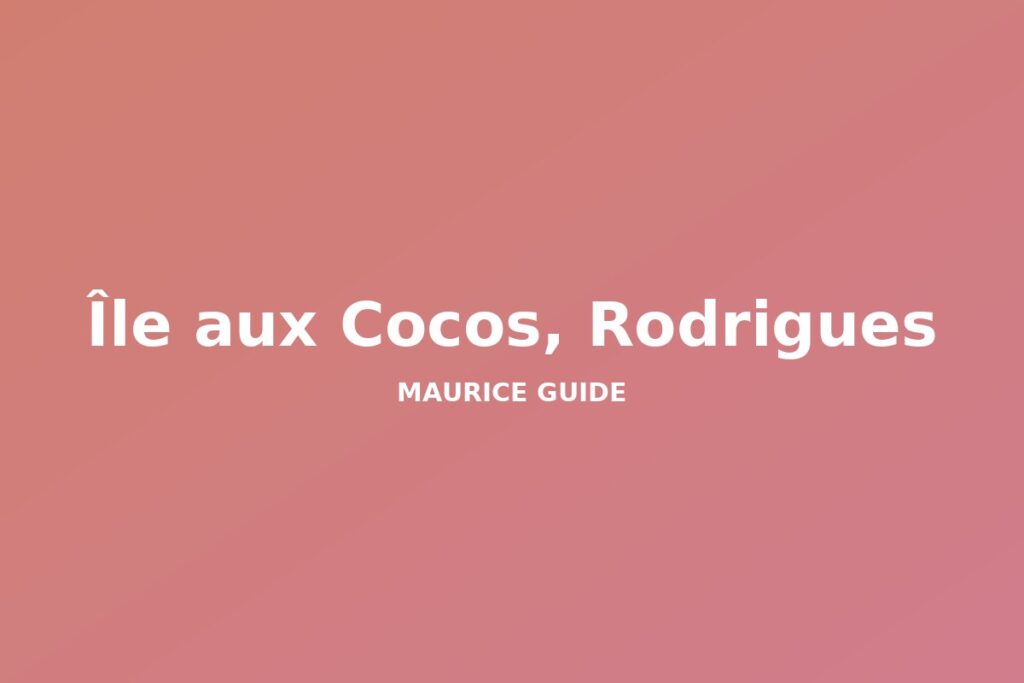 Île aux Cocos, Rodrigues, Mauritius