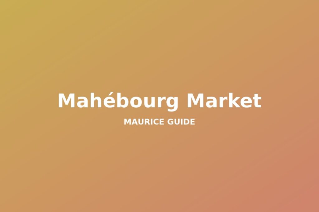 Mahébourg Market, Mauritius