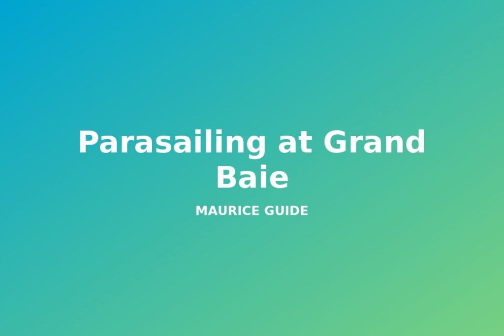 Parasailing at Grand Baie, Mauritius