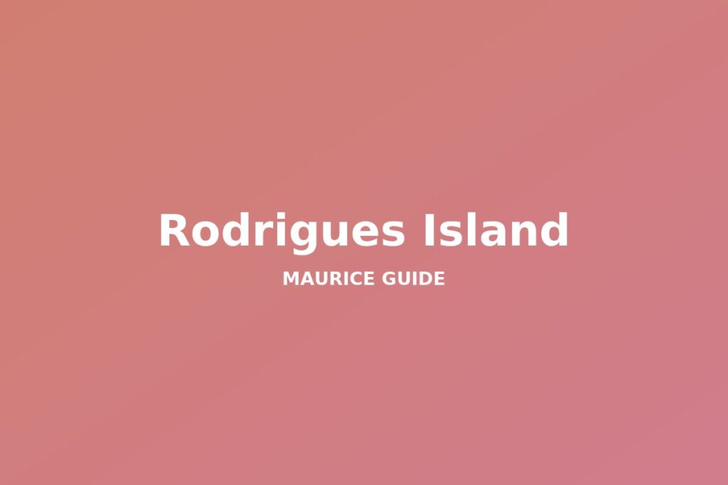 Rodrigues Island, Mauritius