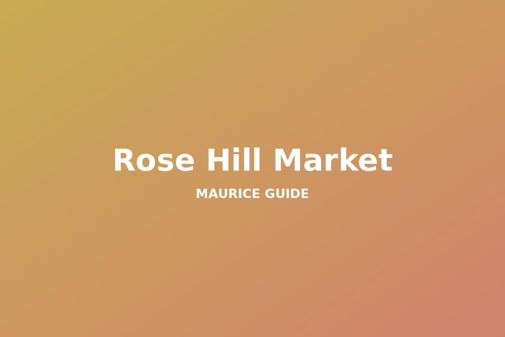 Rose Hill Market, Mauritius