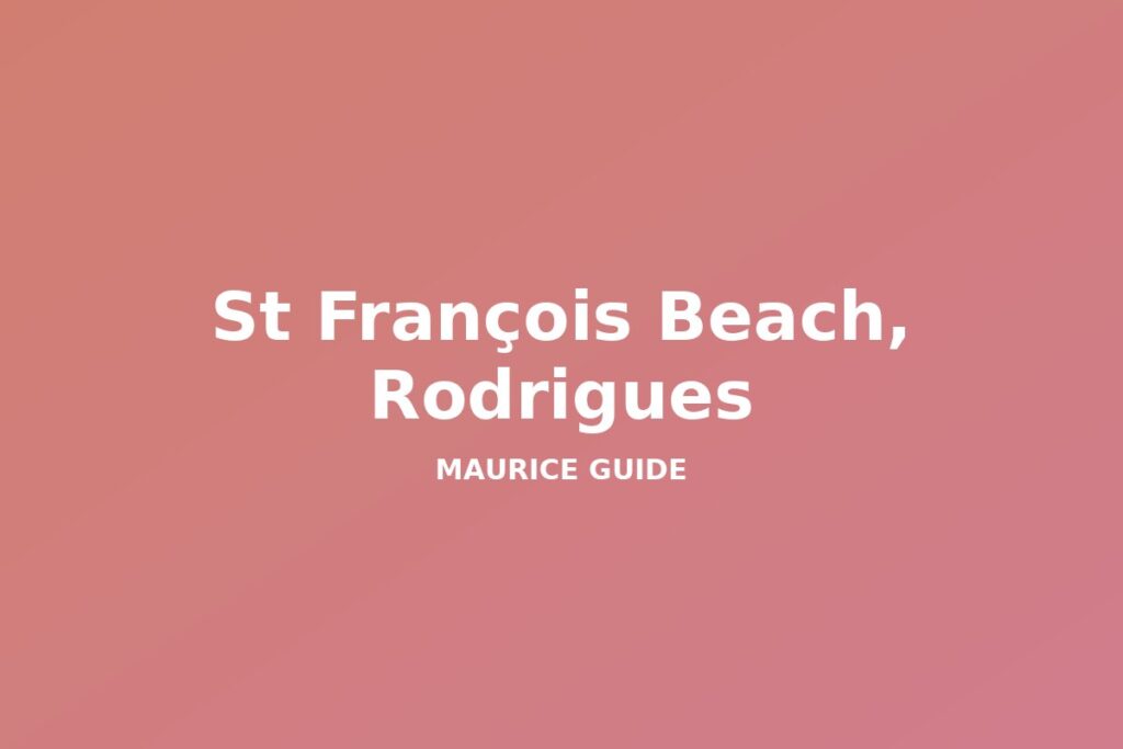 St François Beach, Rodrigues, Mauritius