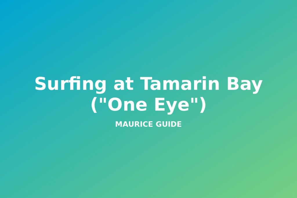Surfing at Tamarin Bay ("One Eye"), Mauritius