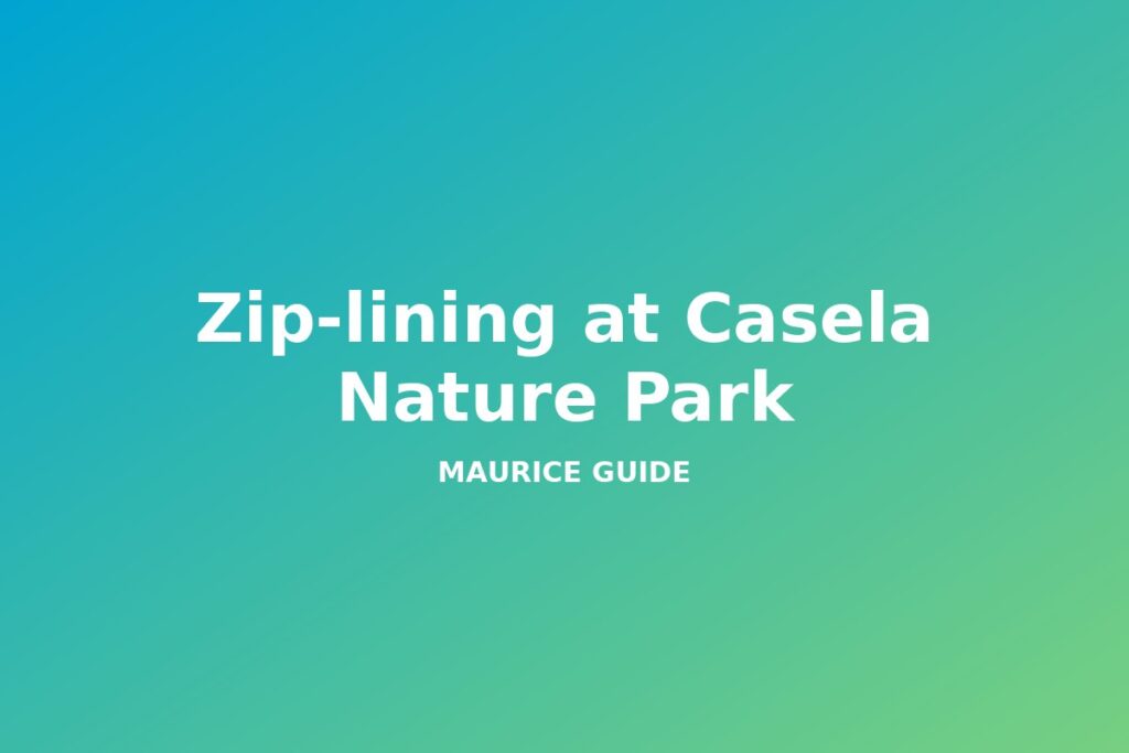 Zip-lining at Casela Nature Park, Mauritius